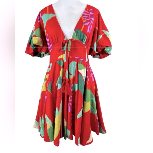 House of Harlow 1960 Dresses & Skirts - House of Harlow 1960 NWT Tropical Linen Blend Cutout SWING Dress SZ 4